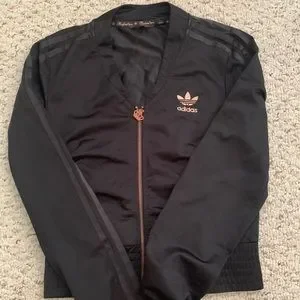 adidas Jackets Coats Adidas Black Jacket Size 38 Rose Gold